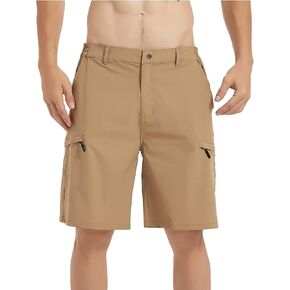 Mens Hiking Cargo Shorts Elastic Waist Shorts Men Casual Outdoor Quick-Dry Shorts