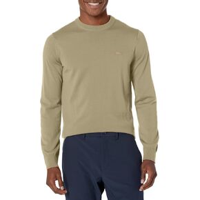 Lacoste Mens Crew Neck Merino Wool Sweater