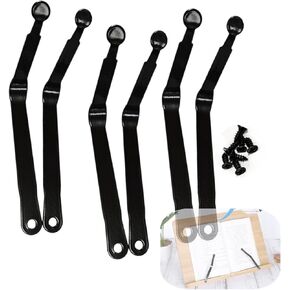 6 Pack Book Stand Page Clip Book Page Holder Book Holder Press Torsion Spring with Screws Replacement Repair Parts for Reading Bamboo Tray Cookbook Music Book Frame Rest Desktop