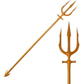 82.7" Full Metal Anime Gold Trident for Home Decor, Collection and Cosplay, 1:1 Scale