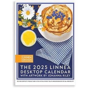 Linnea Design 2025 Desktop Calendar 5 x 7" Artwork by Johanna Riley