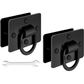 2Pack 1/2" D Rings for Trailers Heavy Duty, Trailer Tie Down Anchor, Trailer Tie Down Rings, Forged Steel Bolt-on D Ring Breaking Load 12000 lbs Black