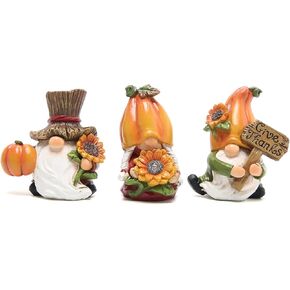 Hodao Fall Thanksgiving Pumpkin Gnomes Decorations Handmade Swedish Tomte Gnomes Elf for Fall Thanksgiving Decor Gift - Fall Thanksgiving Party Home Gnomes Decor - Thanksgiving Autumn Gift