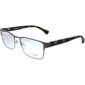 Emporio Armani EA 1027 3003 Matte Gunmetal Metal Square Eyeglasses 55mm