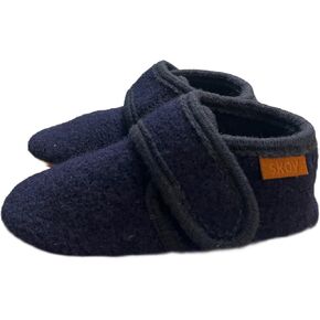 SKOV Wool Booties Slippers for Boys Girls Unisex Toddler Baby Infant Child with Leather Sole