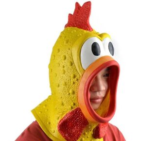 Halloween Chicken Mask Scream Rooster, Breathable, Wide Field Vision, Full Head Latex Halloween Animal Mask Big Eyes and Open Mouth Funny Turkey Mask Cosplay Costume Props