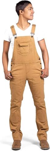 Dovetail Workwear Freshley Overalls for Women, 13 Pockets, Saddle Brown Canvas, SIZE 0x30 in Saudi Arabia