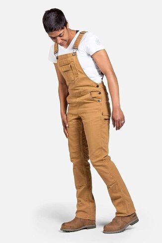 Dovetail Workwear Freshley Overalls for Women, 13 Pockets, Saddle Brown Canvas, SIZE 0x30 in Saudi Arabia