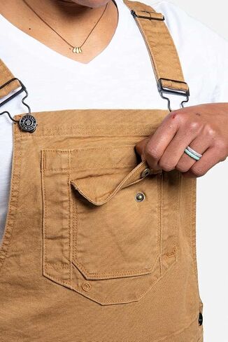 Dovetail Workwear Freshley Overalls for Women, 13 Pockets, Saddle Brown Canvas, SIZE 0x30 in Saudi Arabia