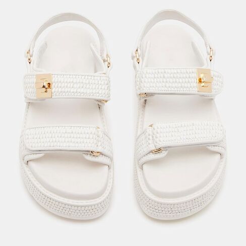 Raffia Woven Slingback Platform Sandal,Comfortable Slide Sandals for Women with Double Adjustable Slingback Strap in Saudi Arabia