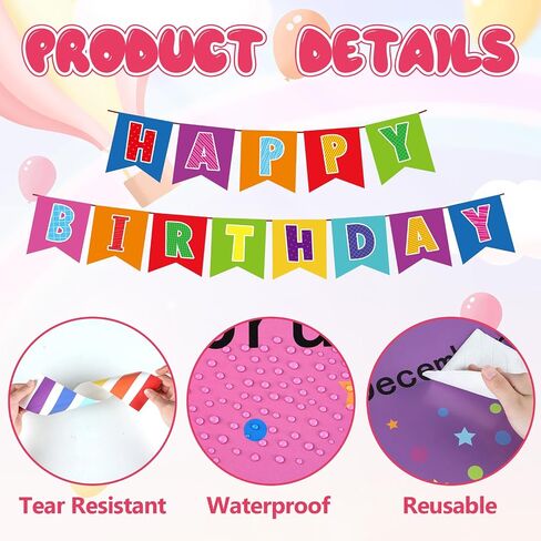 Happy Birthday Bulletin Board Set for Classroom Decorations Balloons Birthday Bulletin Board Colorful Balloons Bulletin Cutouts for Birthday Calendar Blackboard Classroom School Supplies Decor in Saudi Arabia