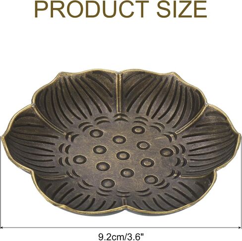 uxcell 4Pcs Flower Incense Holder, Incense Burner Holder, Lotus Multiple Hole, Cone Shape and Gourd-Shape Ash Catcher for Yoga, Meditation Bronze in Saudi Arabia