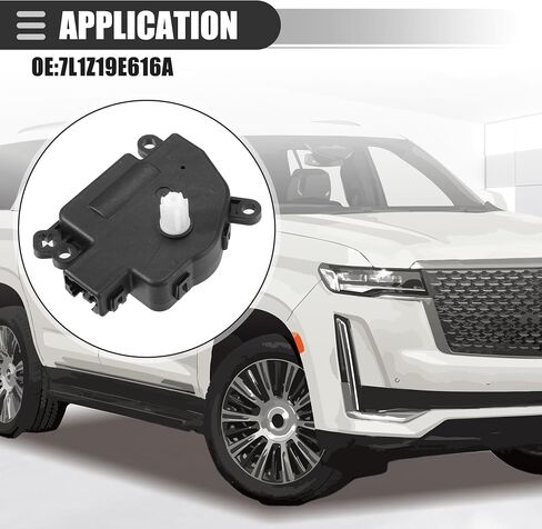 استبدال مشغل مزيج باب الهواء لسخان السيارة من Motoforti، لسيارة Ford Expedition 2007 2008 2009 2010 2011 2012 2013 2014، معدن بلاستيكي، رقم 7L1Z19E616A، أسود in Saudi Arabia