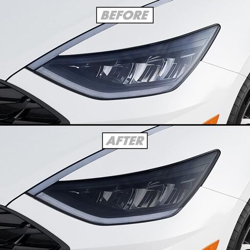 لون دخان الفينيل المقطوع مسبقًا من SlickMod لسيارة Hyundai Sonata Sidemarker 2020-2022 (4. علامة جانبية، 20% دخان داكن) in Kuwait
