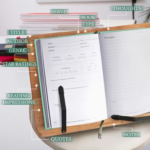 Canvas Reading Journal - The Ultimate Bookish Gift for Lovers! Track, Review, and Cherish Your Reading Adventures with 72 Detailed Book Entries & 3 Handy Bookmark Cards, Reading journal for book lover (Sage Green, 6.3x8.3") in Saudi Arabia