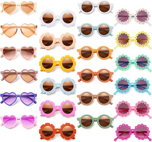 Kids Round Flower Sunglasses Toddler Cute Round Polarized Sunglasses Baby Sunglasses Outdoor UV Protection in Saudi Arabia