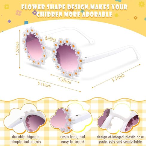 Kids Round Flower Sunglasses Toddler Cute Round Polarized Sunglasses Baby Sunglasses Outdoor UV Protection in Saudi Arabia