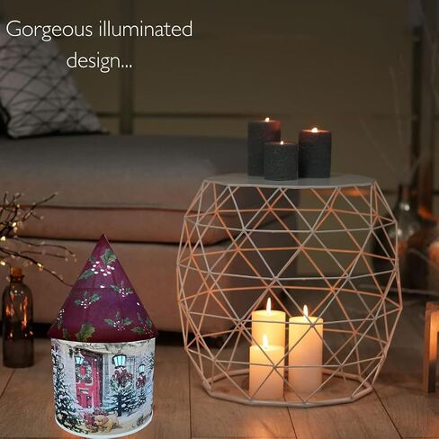 Light Up Fairy House, Santa House, Gift for Children, Use as a Night Light, Paper Lantern, X'Mas a Small Dog in Saudi Arabia