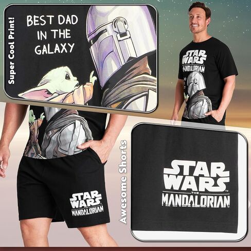Disney Star Wars Mens Short Pyjamas Set, Dad Loungewear in Saudi Arabia