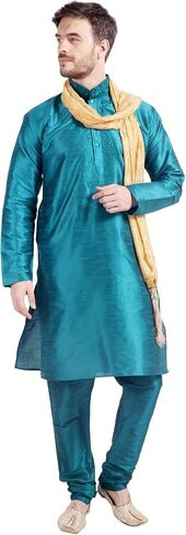 Maple Clothing Men's Art Silk Indian Kurta Set Wedding Wear Clothing in Saudi Arabia