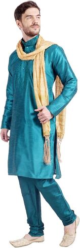Maple Clothing Men's Art Silk Indian Kurta Set Wedding Wear Clothing in Saudi Arabia
