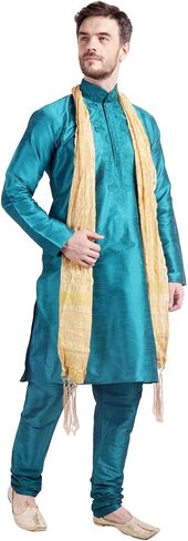 Maple Clothing Men's Art Silk Indian Kurta Set Wedding Wear Clothing in Saudi Arabia