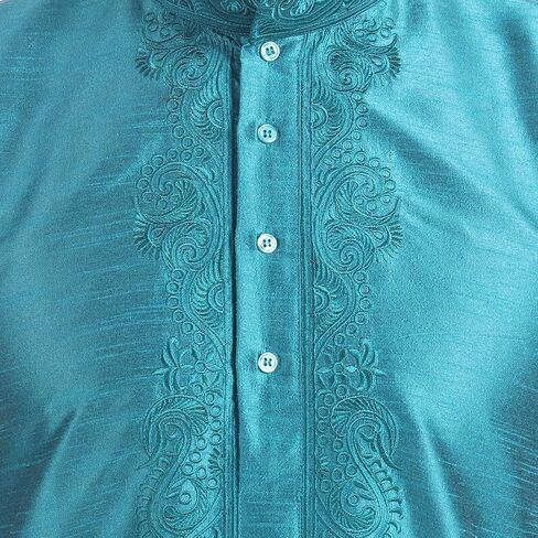 Maple Clothing Men's Art Silk Indian Kurta Set Wedding Wear Clothing in Saudi Arabia