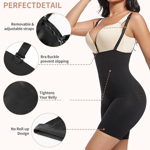 Shapewear Shorts for Women Tummy Control High Waisted Body Shaper Seamless Slip Shorts Under Dresses Thigh Slimmer in Saudi Arabia