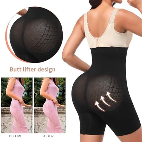 Shapewear Shorts for Women Tummy Control High Waisted Body Shaper Seamless Slip Shorts Under Dresses Thigh Slimmer in Saudi Arabia