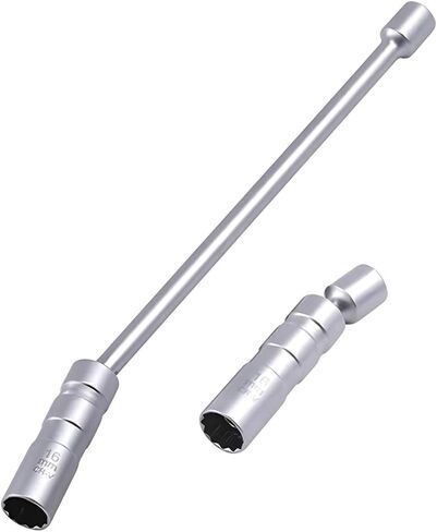 مقبس توصيل شرارة دوار مغناطيسي للسيارة، 14 مم للسيارات 3/8 بوصة محرك 12 بوصة ممتد رفيع الجدار مقبس توصيل شرارة مع أداة إزالة احترافية 12 نقطة، عالمية لمعظم المركبات in Kuwait