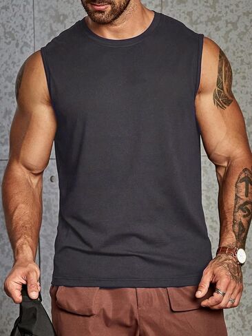 Mens Workout Tank Top Gym Muscle Fitness Running Hawaiian Beach Sleeveless Shirts in Saudi Arabia