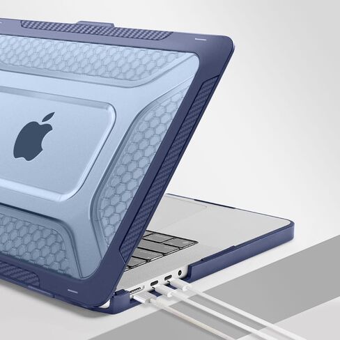 MOSISO Compatible with MacBook Pro 16 inch Case 2024-2021 Release M3 A2991 M2 A2780 M1 A2485, Honeycomb Shockproof Heavy Duty TPU Bumper Plastic Hard Case with Fold Kickstand&Keyboard Cover, Black in Saudi Arabia
