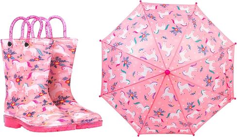 مظلة وايلدكين للأطفال وحزمة أحذية المطر مقاس 12 لمغامرات جميع المواسم (وحيد القرن السحري) in Kuwait
