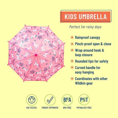 مظلة وايلدكين للأطفال وحزمة أحذية المطر مقاس 12 لمغامرات جميع المواسم (وحيد القرن السحري) in Kuwait