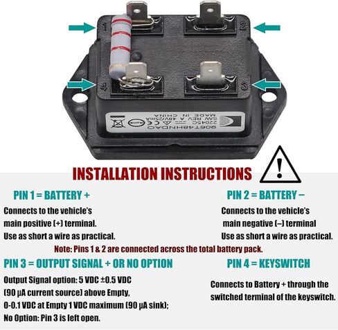 عداد بطارية عربة الجولف 48 فولت، عداد بطارية سيارة النادي، عداد مؤشر شحن البطارية LED 48 فولت مناسب لعربات الجولف الكهربائية 48 فولت 1998-Up و2004-Up Precedent، OEM# 1018142-01,1032007-01 in Kuwait