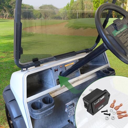 عداد بطارية عربة الجولف 48 فولت، عداد بطارية سيارة النادي، عداد مؤشر شحن البطارية LED 48 فولت مناسب لعربات الجولف الكهربائية 48 فولت 1998-Up و2004-Up Precedent، OEM# 1018142-01,1032007-01 in Kuwait