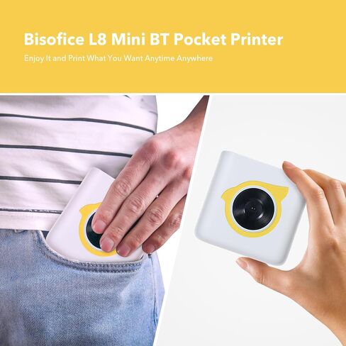 طابعة جيب Bisofice طابعات حرارية بلوتوث لاسلكية، صانع ملصقات، للاستخدام بنفسك، طباعة الصور، ملاحظات الدراسة، المجلة، خطة العمل، هدية طابعة ذكية بدون حبر، مع لفافة ورق حراري in Saudi Arabia