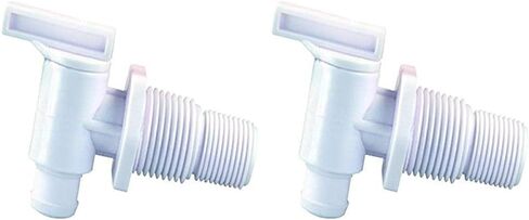 JR Products 03175 Dual Threaded Drain Cock , White in Kuwait