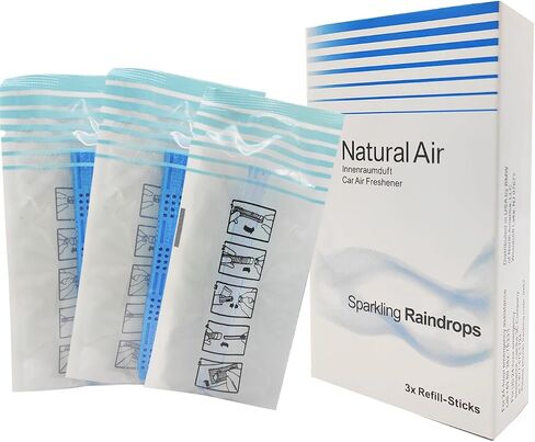 Natural Air Freshener Refill (Sparkling Raindrops) Starter Kit, 0.04 Ounce (Pack of 1), blue in Saudi Arabia