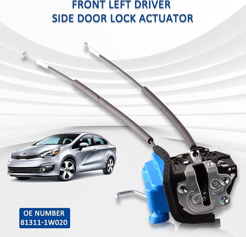 Front Driver Side Door Lock Actuator Motor Compatible for Kia Rio 2012-2017 (6 pins) with Key Hole Replacement Left Door Latch in Saudi Arabia