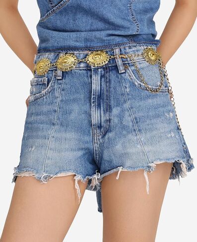Pasuot Chain Concho Belts for Women - Metal Western Cowgirl Belts Adjustable Oval Conch Waist Belt Boho Vintage Country Belts in Saudi Arabia