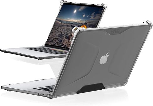UAG مصمم لجهاز MacBook Pro 13 بوصة 2020-2021 M1، 2022 M2 (A2289، A2251 & A2338) غطاء كمبيوتر محمول Plyo شفاف شفاف، خفيف الريش، متين عسكريًا تم اختباره من قبل URBAN ARMOR GEAR in Kuwait