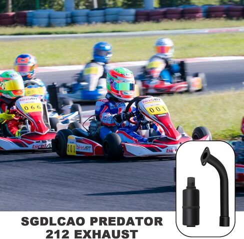 Exhaust Muffler Silencer Pipe with Heat Exhaust Wrap for Predator 212 Performance Parts for Predator 196cc 224cc 200cc 6.5HP Honda GX160 GX200 Engine Coleman CT200u BT200X Go Kart Mini Bike Exhaust in Kuwait