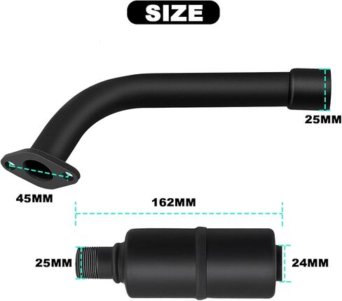 Exhaust Muffler Silencer Pipe with Heat Exhaust Wrap for Predator 212 Performance Parts for Predator 196cc 224cc 200cc 6.5HP Honda GX160 GX200 Engine Coleman CT200u BT200X Go Kart Mini Bike Exhaust in Kuwait