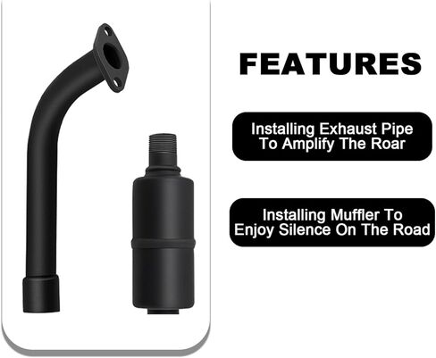 Exhaust Muffler Silencer Pipe with Heat Exhaust Wrap for Predator 212 Performance Parts for Predator 196cc 224cc 200cc 6.5HP Honda GX160 GX200 Engine Coleman CT200u BT200X Go Kart Mini Bike Exhaust in Kuwait