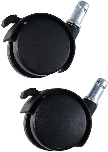 5PCS Office Chair Caster Wheels, Replacement with Brakes Spare Double Castor Caster Wheels, Heavy Duty Caster Office Rubber Chair Wheels in Saudi Arabia
