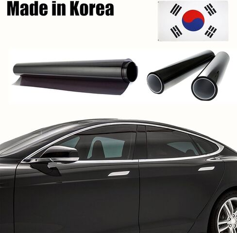 Mkbrother 2PLY 15% VLT 36" in x 5' Ft (36in x 60in) Heat & UV Block Professional Window Tint Adhesive Film Auto Car in Kuwait