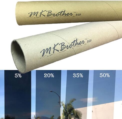 Mkbrother 2PLY 15% VLT 36" in x 5' Ft (36in x 60in) Heat & UV Block Professional Window Tint Adhesive Film Auto Car in Kuwait