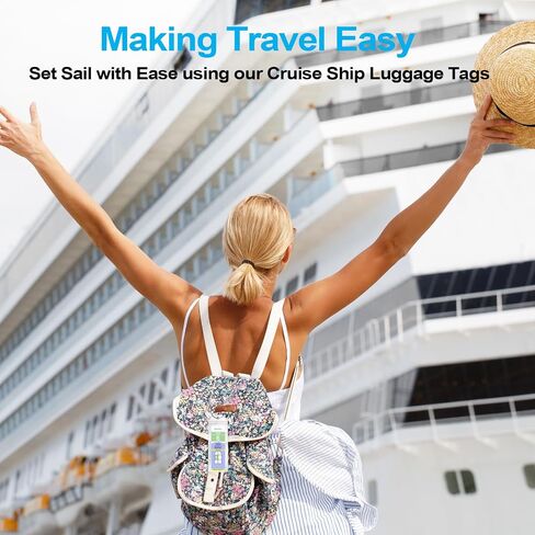 Cruise Luggage Tag Holder, 6-Pack Clear Waterproof Cruise Luggage Tags with Zip Seal for Carnival, MSC, Costa, NCL & Princess Ships, Cruise Travel Must-Haves for 2024-2025 in Saudi Arabia