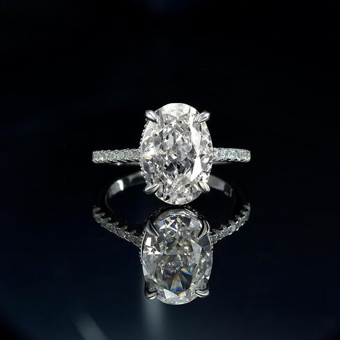 5CT Oval Cut Engagement/Promise Ring for Her, 925 Sterling Silver Simulated Diamond Wedding Ring Jewelry Gifts for Her in Saudi Arabia